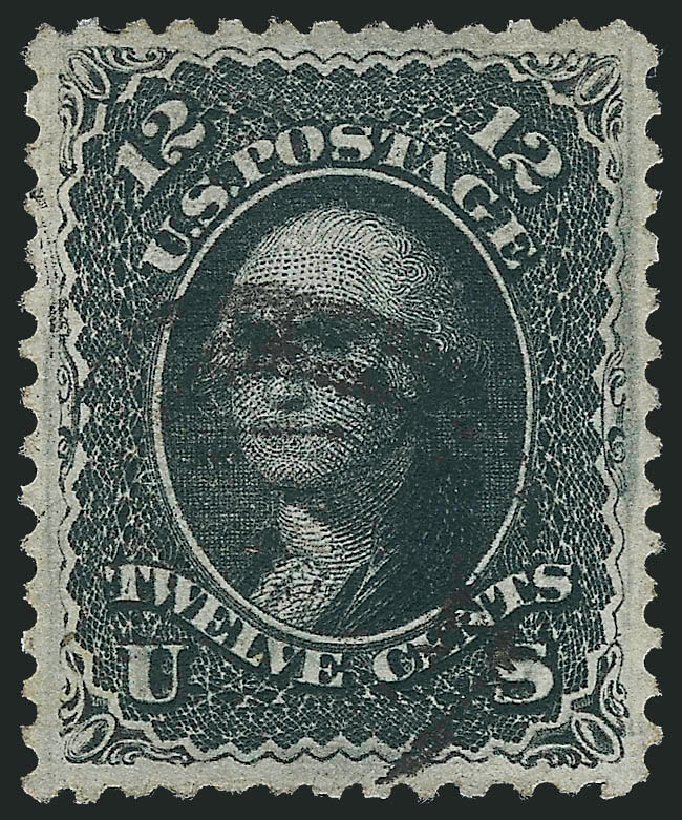 US Stamps Prices Scott Cat. #85E: 1868 12c Washington Grill. Robert Siegel Auction Galleries, Oct 2012, Sale 1032, Lot 3152