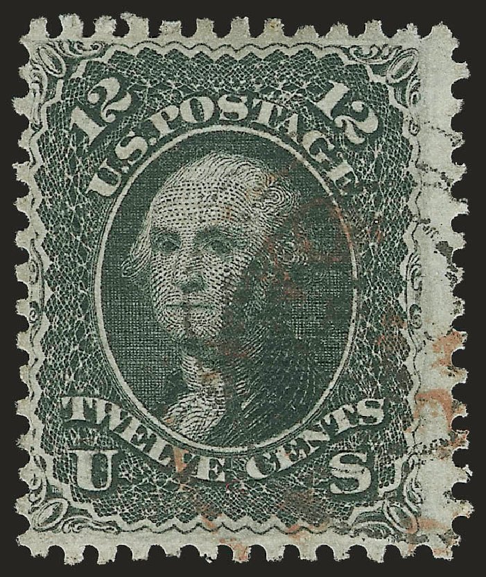 Value of US Stamp Scott # 85E - 1868 12c Washington Grill. Robert Siegel Auction Galleries, Dec 2008, Sale 967, Lot 4192