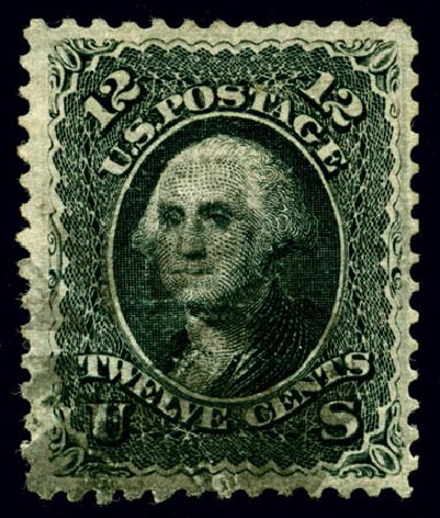 US Stamps Prices Scott #85E - 1868 12c Washington Grill. Matthew Bennett International, Jun 2008, Sale 328, Lot 573