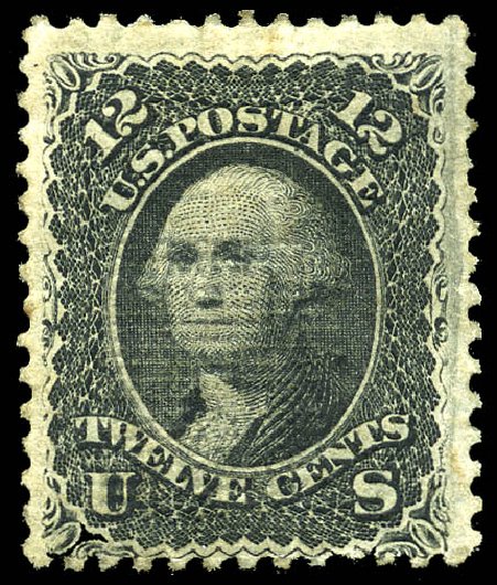 Cost of US Stamps Scott #85E - 1868 12c Washington Grill. Matthew Bennett International, May 2014, Sale 350, Lot 153