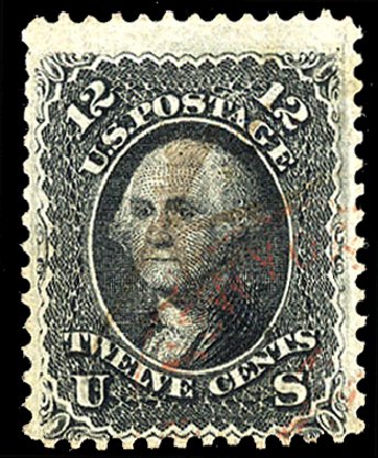 Prices of US Stamp Scott 85E - 12c 1868 Washington Grill. Cherrystone Auctions, Jan 2010, Sale 201001, Lot 73