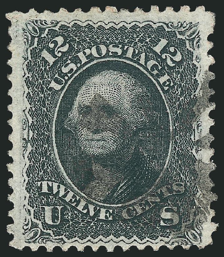 Value of US Stamp Scott Catalogue 85E: 1868 12c Washington Grill. Robert Siegel Auction Galleries, Oct 2011, Sale 1014, Lot 1233