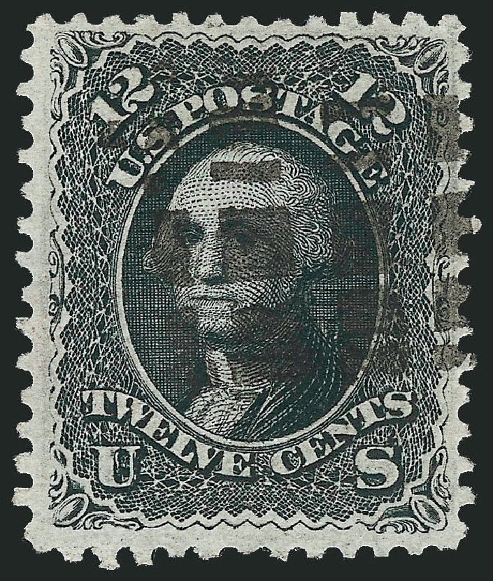 Value of US Stamp Scott Cat. # 85E: 1868 12c Washington Grill. Robert Siegel Auction Galleries, Dec 2011, Sale 1017, Lot 533
