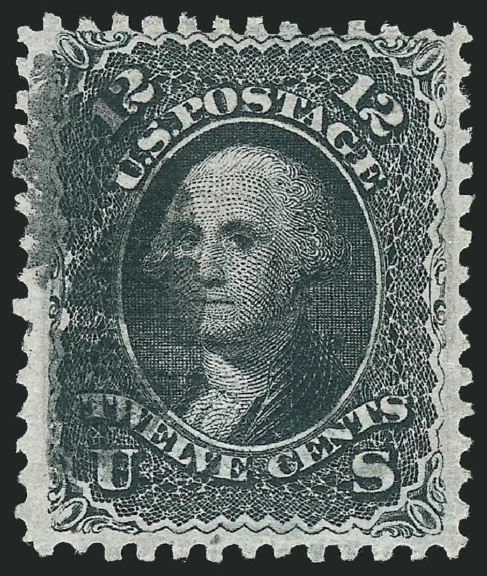 Costs of US Stamp Scott Catalog 85E: 1868 12c Washington Grill. Robert Siegel Auction Galleries, Oct 2010, Sale 997, Lot 5383