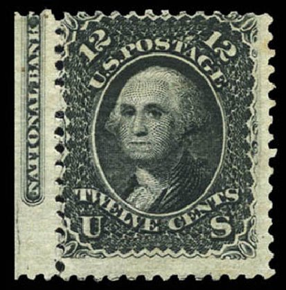 Values of US Stamps Scott #85E: 1868 12c Washington Grill. Matthew Bennett International, Mar 2011, Sale 337, Lot 2546