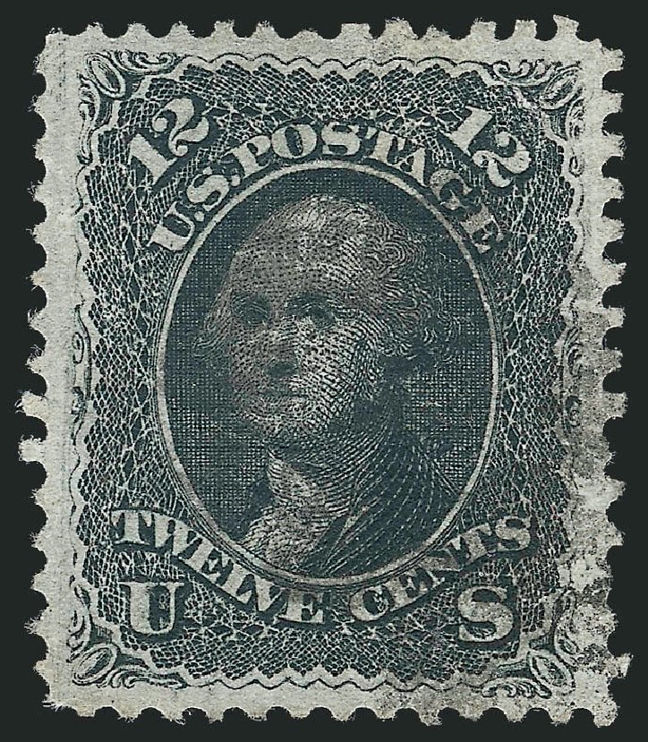 Cost of US Stamps Scott Catalog # 85E: 1868 12c Washington Grill. Robert Siegel Auction Galleries, Mar 2012, Sale 1019, Lot 416