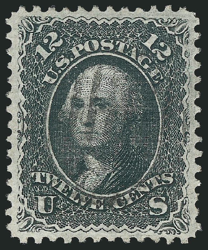 US Stamp Prices Scott Cat. #85E - 1868 12c Washington Grill. Robert Siegel Auction Galleries, Nov 2012, Sale 1034, Lot 96