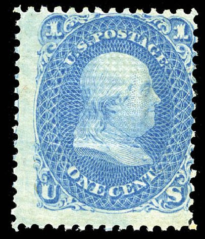 Value of US Stamps Scott Cat. #86 - 1867 1c Franklin Grill. Matthew Bennett International, Mar 2012, Sale 344, Lot 4288