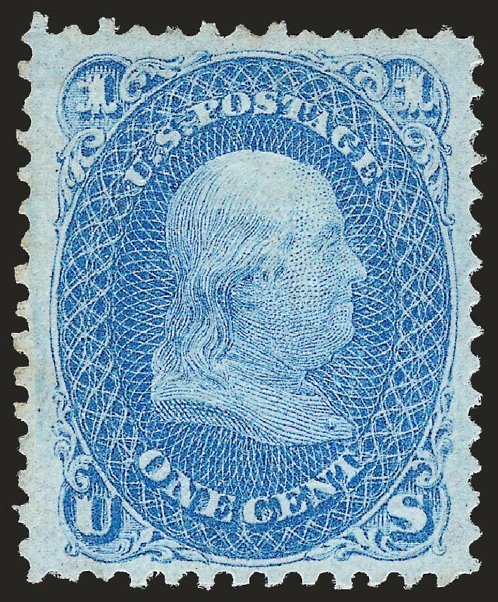 Values of US Stamps Scott Catalog 86: 1c 1867 Franklin Grill. Robert Siegel Auction Galleries, Jun 2010, Sale 992, Lot 2148
