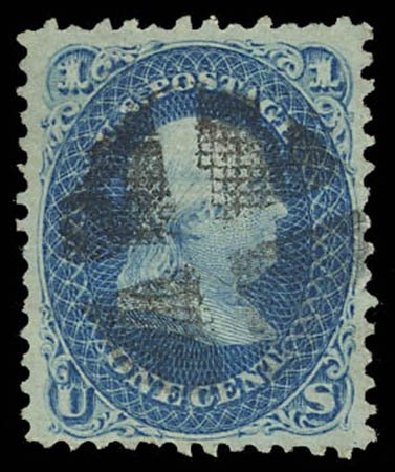 Price of US Stamp Scott Catalogue 86: 1c 1867 Franklin Grill. Daniel Kelleher Auctions, Oct 2011, Sale 626, Lot 109