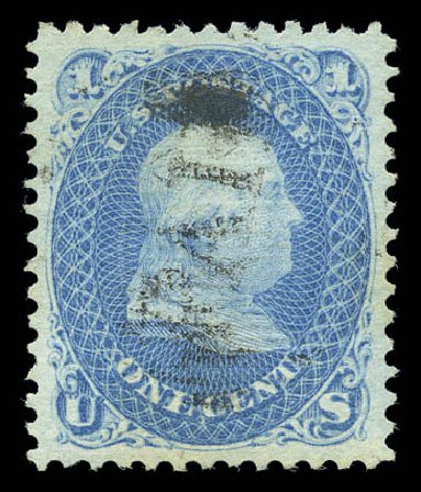 Values of US Stamps Scott Catalog #86 - 1c 1867 Franklin Grill. Matthew Bennett International, Sep 2010, Sale 332, Lot 2011