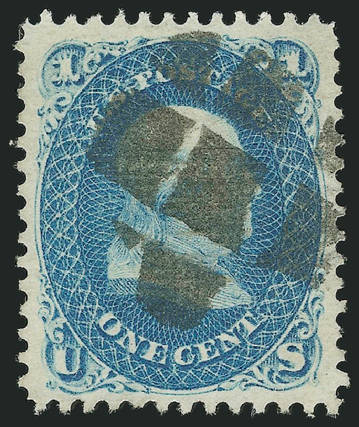 US Stamp Price Scott Catalog 86: 1867 1c Franklin Grill. Robert Siegel Auction Galleries, Dec 2009, Sale 982, Lot 5251