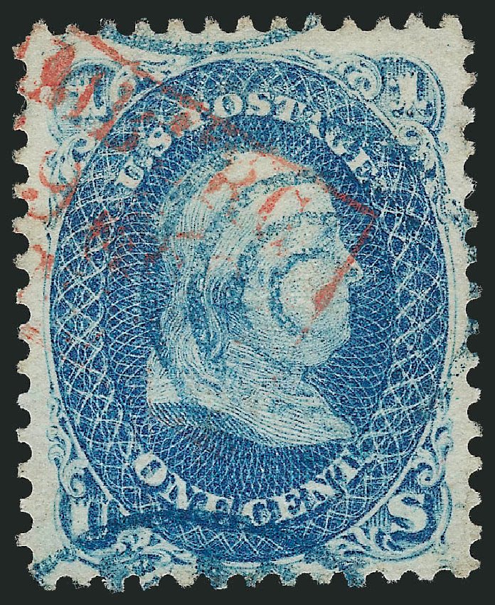 Prices of US Stamp Scott # 86: 1c 1867 Franklin Grill. Robert Siegel Auction Galleries, Dec 2011, Sale 1017, Lot 534