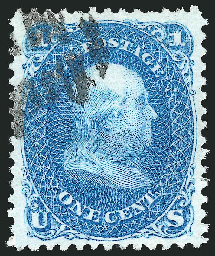 Costs of US Stamp Scott Cat. # 86: 1c 1867 Franklin Grill. Robert Siegel Auction Galleries, Oct 2011, Sale 1014, Lot 1235