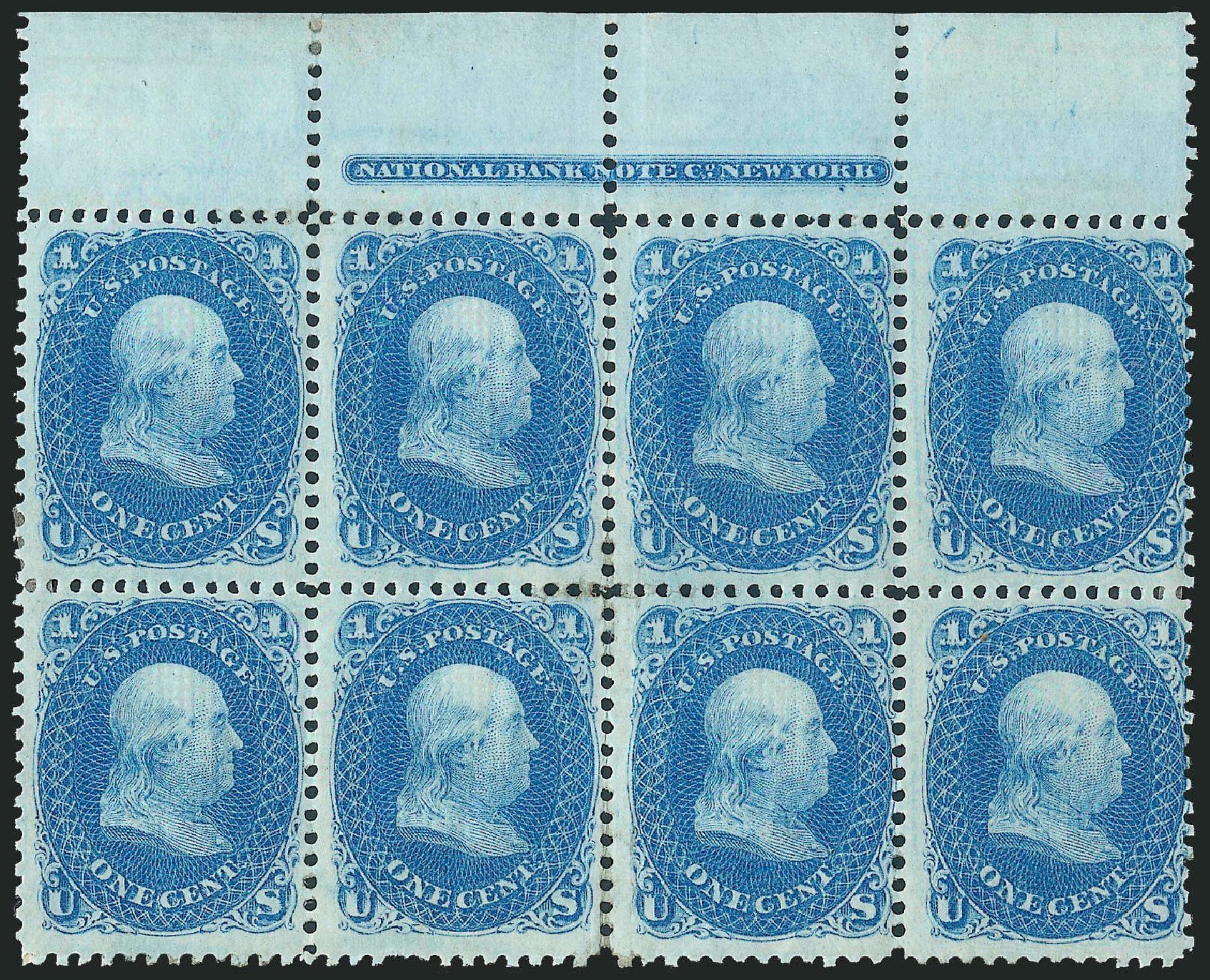 Prices of US Stamps Scott #86: 1867 1c Franklin Grill. Robert Siegel Auction Galleries, Mar 2012, Sale 1021, Lot 245
