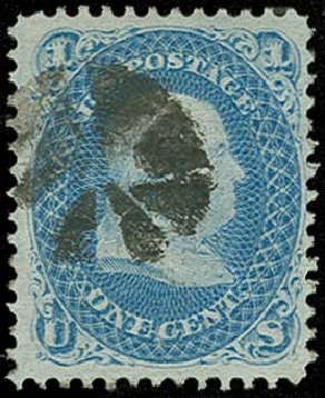 Costs of US Stamp Scott Catalogue #86: 1867 1c Franklin Grill. H.R. Harmer, Oct 2014, Sale 3006, Lot 1132