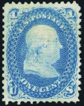 Costs of US Stamp Scott #86: 1867 1c Franklin Grill. Harmer-Schau Auction Galleries, May 2013, Sale 97, Lot 333