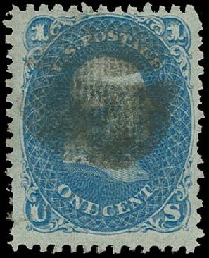 Costs of US Stamp Scott Cat. 86 - 1867 1c Franklin Grill. H.R. Harmer, Oct 2014, Sale 3006, Lot 1133