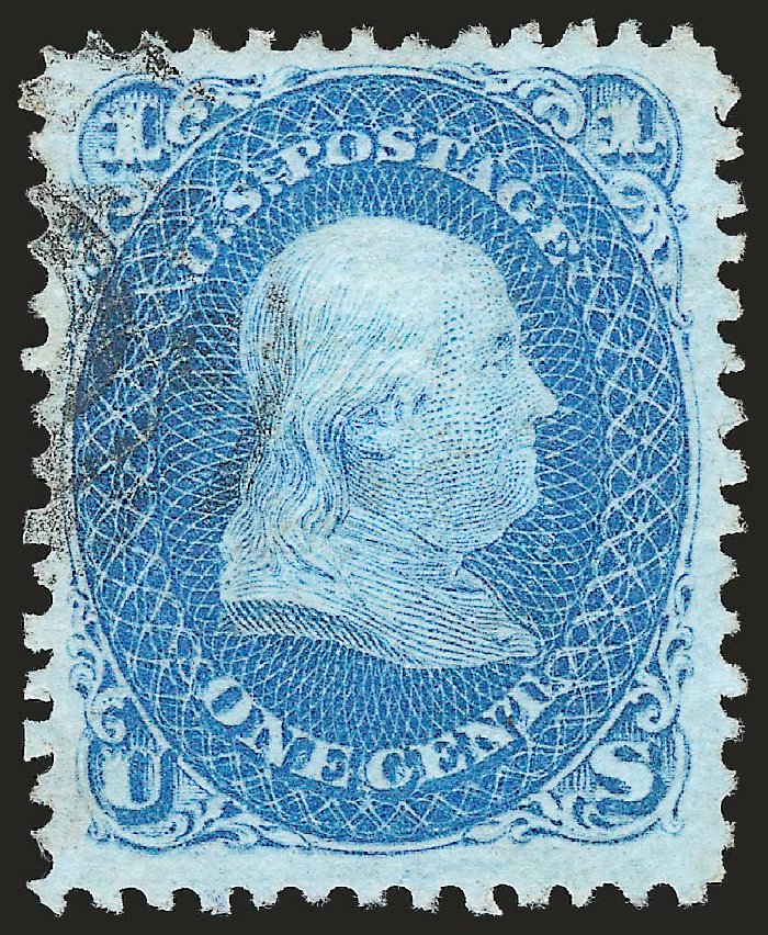 Cost of US Stamps Scott Catalogue #86: 1c 1867 Franklin Grill. Robert Siegel Auction Galleries, Dec 2008, Sale 967, Lot 4193