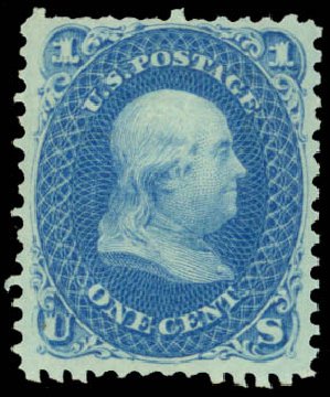 Costs of US Stamp Scott Catalog 86: 1c 1867 Franklin Grill. Daniel Kelleher Auctions, May 2014, Sale 652, Lot 196