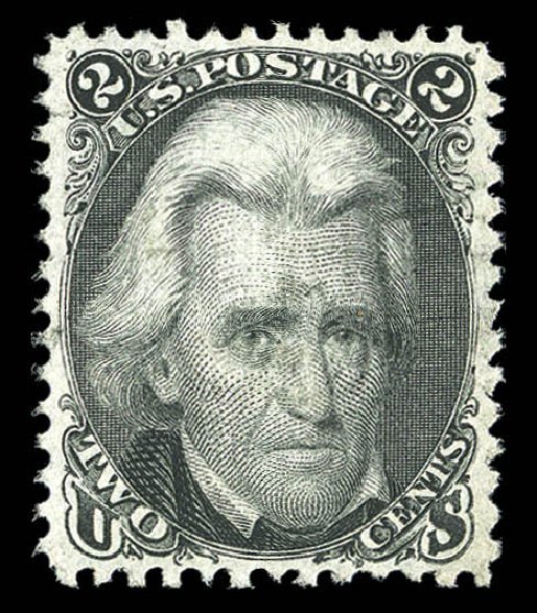 Value of US Stamp Scott Cat. # 87 - 2c 1868 Jackson Grill. Matthew Bennett International, Sep 2012, Sale 345, Lot 117