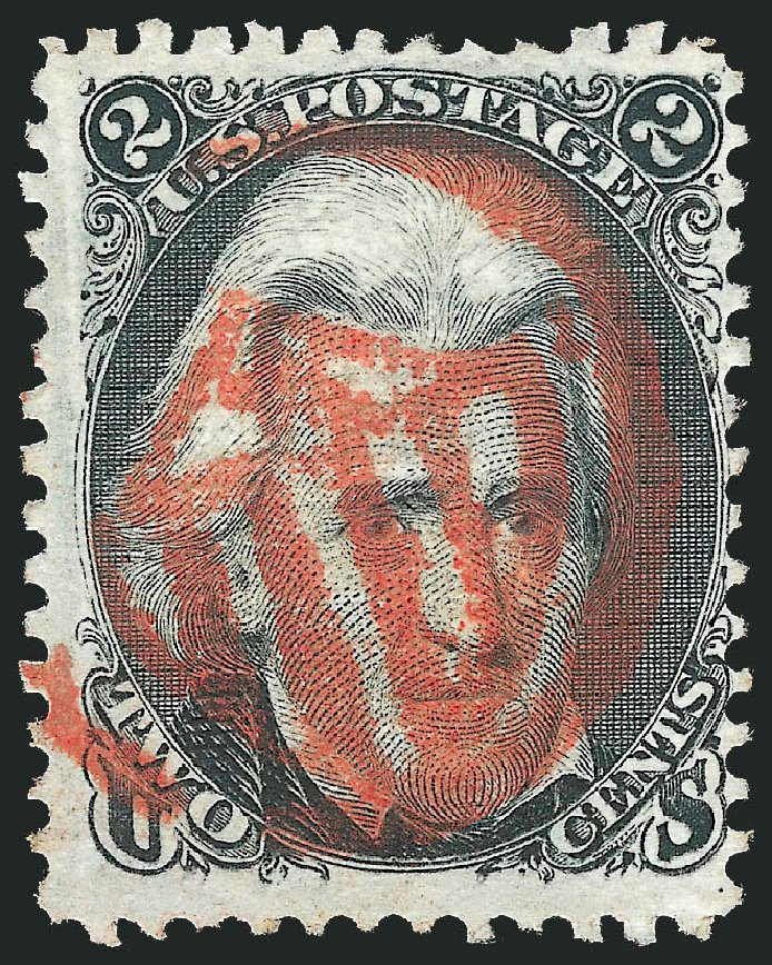 US Stamps Value Scott # 87: 2c 1868 Jackson Grill. Robert Siegel Auction Galleries, Oct 2011, Sale 1014, Lot 1237