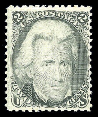 Value of US Stamps Scott Catalogue #87: 1868 2c Jackson Grill. Matthew Bennett International, Sep 2010, Sale 333, Lot 3458