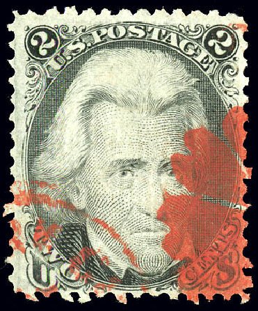 US Stamp Prices Scott Catalogue # 87 - 1868 2c Jackson Grill. Matthew Bennett International, Dec 2008, Sale 330, Lot 1529