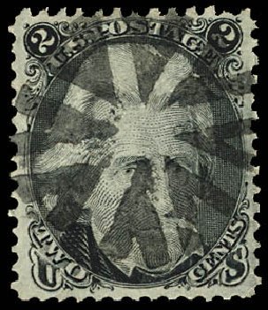 Value of US Stamps Scott Catalog 87 - 2c 1868 Jackson Grill. Daniel Kelleher Auctions, Dec 2012, Sale 633, Lot 399