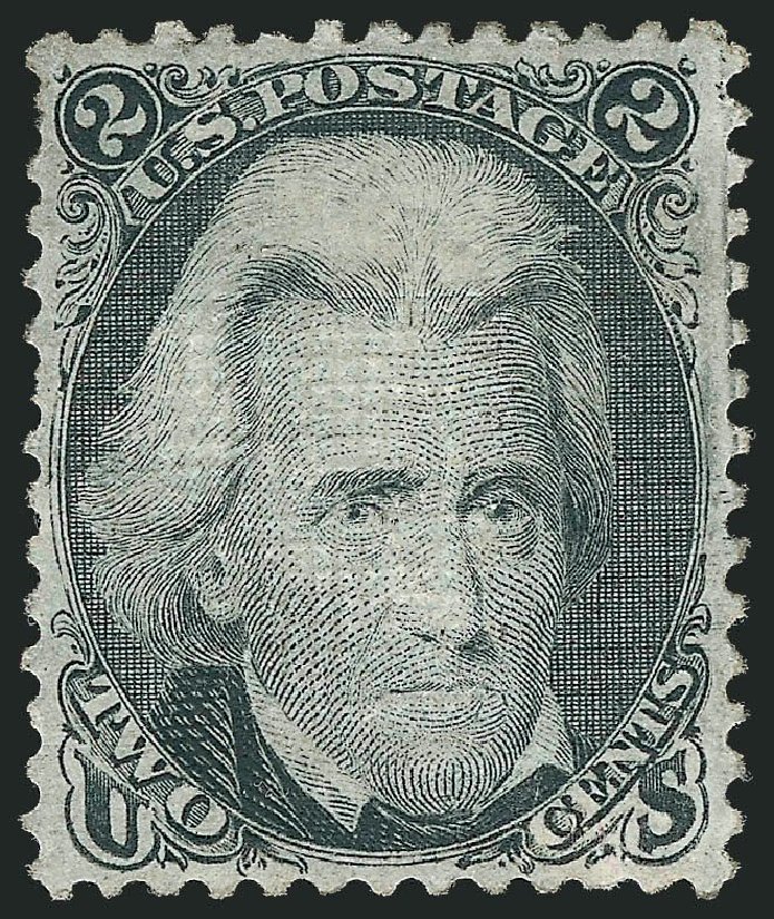 Value of US Stamps Scott # 87 - 1868 2c Jackson Grill. Robert Siegel Auction Galleries, Nov 2013, Sale 1057, Lot 649