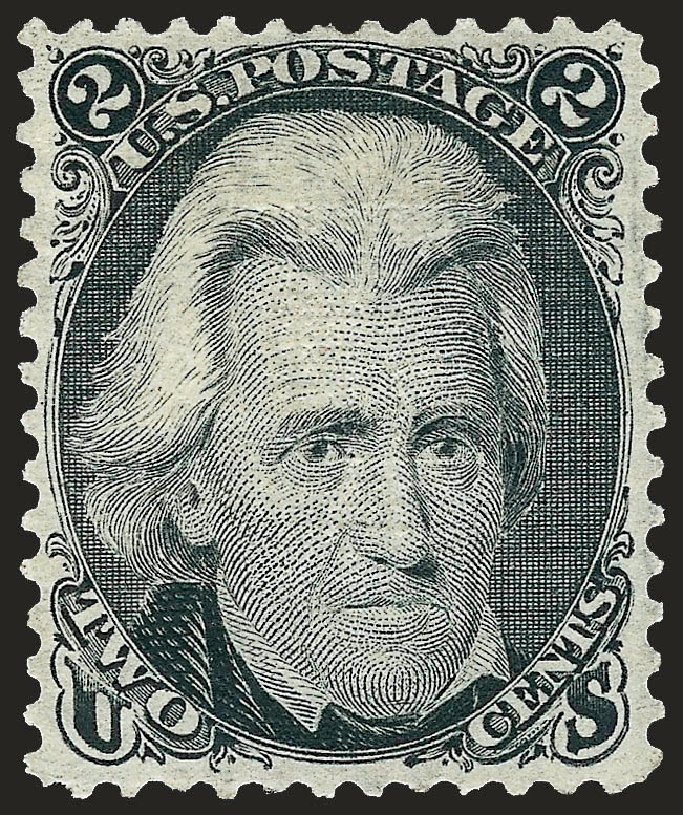 US Stamp Value Scott Catalog 87: 1868 2c Jackson Grill. Robert Siegel Auction Galleries, Sep 2008, Sale 962, Lot 2349