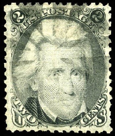 Costs of US Stamp Scott # 87 - 1868 2c Jackson Grill. Matthew Bennett International, Apr 2008, Sale 326, Lot 101