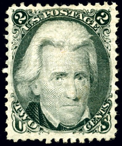 Value of US Stamp Scott Cat. # 87: 1868 2c Jackson Grill. Matthew Bennett International, Jun 2008, Sale 328, Lot 575