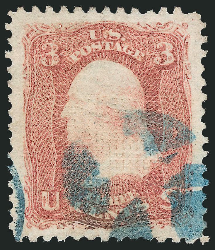 US Stamps Value Scott Cat. 88 - 3c 1868 Washington Grill. Robert Siegel Auction Galleries, Dec 2012, Sale 1037, Lot 1607