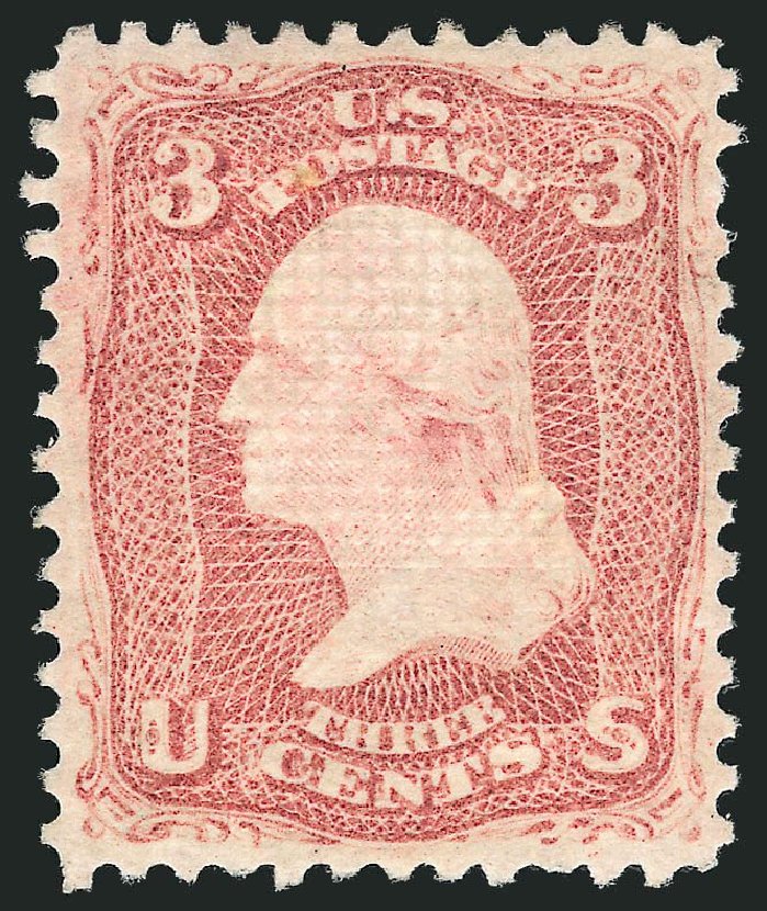 Value of US Stamps Scott Catalog #88: 3c 1868 Washington Grill. Robert Siegel Auction Galleries, Mar 2013, Sale 1040, Lot 1327