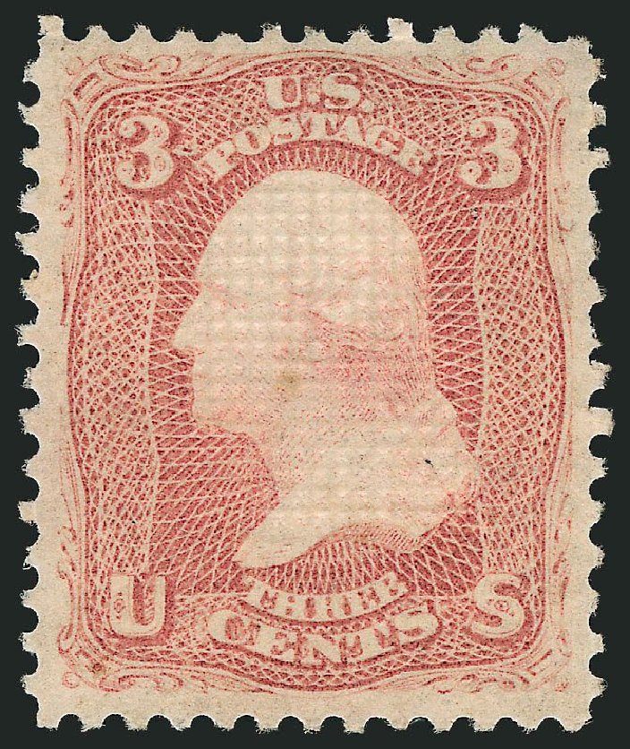Value of US Stamp Scott Catalog 88: 3c 1868 Washington Grill. Robert Siegel Auction Galleries, Jul 2014, Sale 1077, Lot 97
