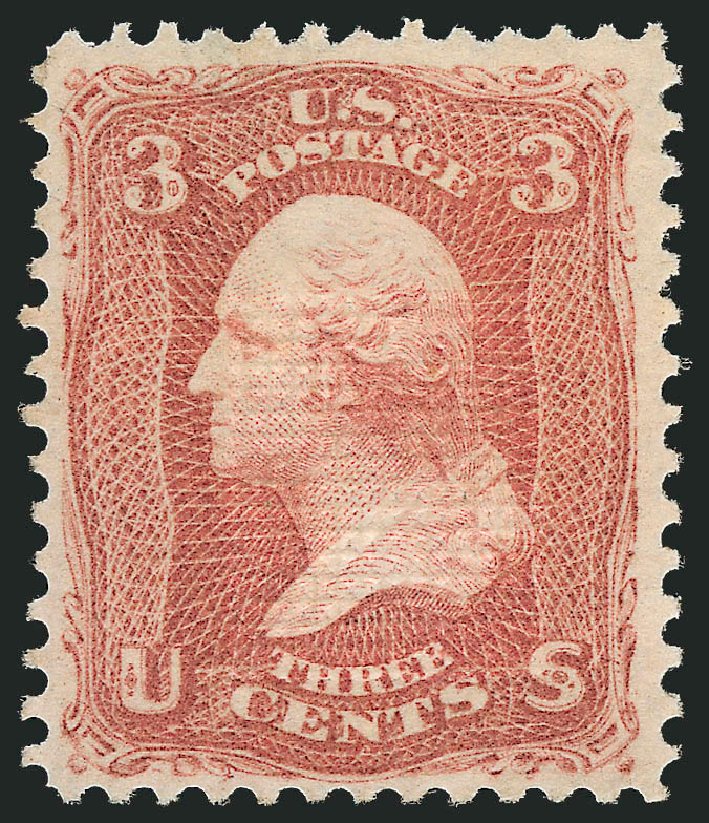 Value of US Stamp Scott Cat. #88 - 1868 3c Washington Grill. Robert Siegel Auction Galleries, Oct 2011, Sale 1014, Lot 1238