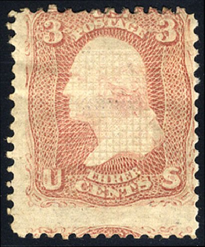 Values of US Stamps Scott Catalog 88: 3c 1868 Washington Grill. Cherrystone Auctions, Mar 2009, Sale 200903, Lot 79