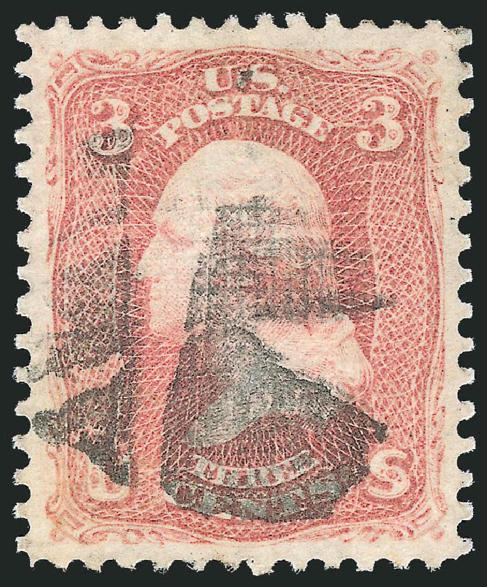 Values of US Stamp Scott Cat. #88: 1868 3c Washington Grill. Robert Siegel Auction Galleries, Nov 2012, Sale 1034, Lot 99