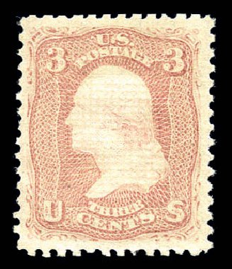US Stamps Values Scott Catalogue 88 - 3c 1868 Washington Grill. Matthew Bennett International, Sep 2010, Sale 333, Lot 3461
