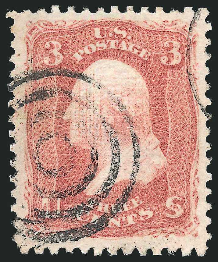 Price of US Stamps Scott Catalog #88: 3c 1868 Washington Grill. Robert Siegel Auction Galleries, Jun 2012, Sale 1024, Lot 151