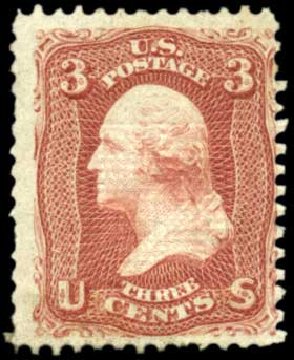 US Stamps Prices Scott 88: 1868 3c Washington Grill. Harmer-Schau Auction Galleries, Oct 2010, Sale 87, Lot 125