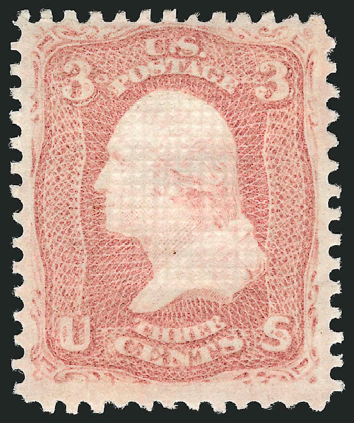 Values of US Stamp Scott Cat. # 88: 1868 3c Washington Grill. Robert Siegel Auction Galleries, Dec 2009, Sale 982, Lot 5255
