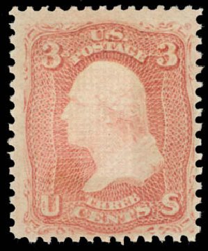 US Stamp Prices Scott # 88 - 3c 1868 Washington Grill. Daniel Kelleher Auctions, Sep 2014, Sale 655, Lot 232