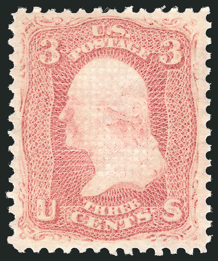 US Stamp Prices Scott # 88 - 1868 3c Washington Grill. Robert Siegel Auction Galleries, Jul 2013, Sale 1050, Lot 213