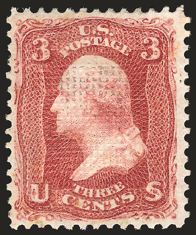 US Stamp Values Scott Catalog 88 - 1868 3c Washington Grill. Robert Siegel Auction Galleries, Oct 2008, Sale 963, Lot 583