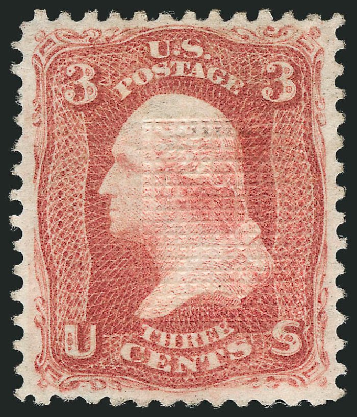 US Stamp Prices Scott Cat. #88 - 3c 1868 Washington Grill. Robert Siegel Auction Galleries, Dec 2012, Sale 1037, Lot 1606