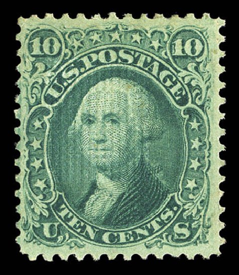 US Stamp Value Scott Catalog #89 - 1868 10c Washington Grill. Matthew Bennett International, Sep 2012, Sale 345, Lot 118
