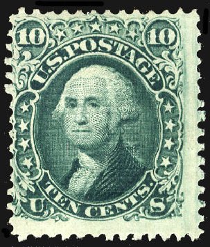 Cost of US Stamp Scott Cat. # 89 - 10c 1868 Washington Grill. Cherrystone Auctions, Sep 2012, Sale 201209, Lot 48