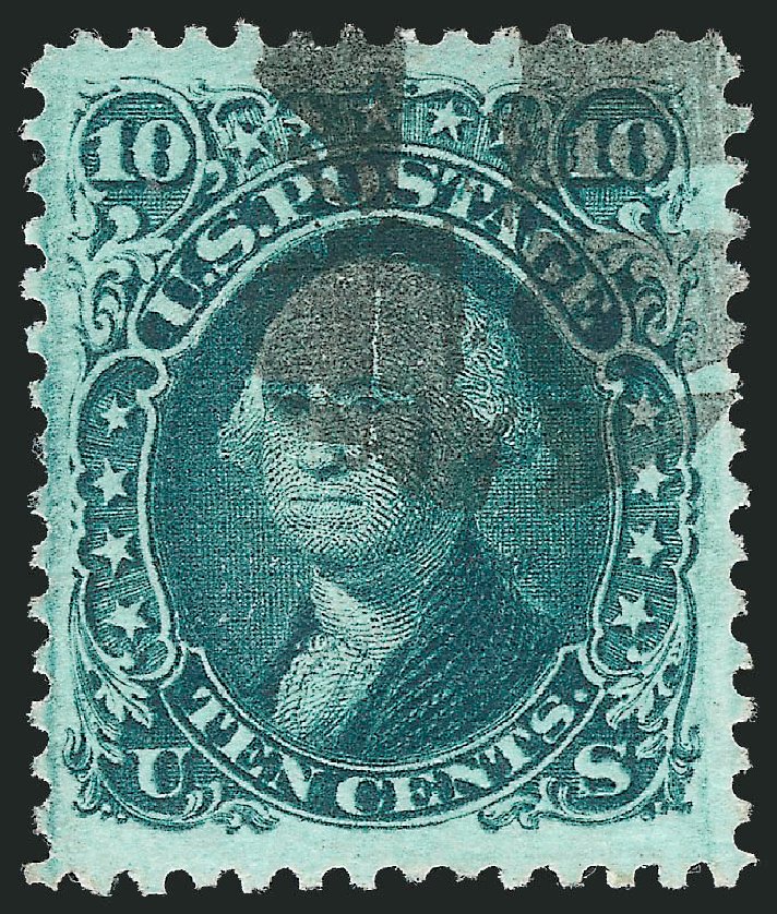 US Stamp Values Scott Cat. 89 - 1868 10c Washington Grill. Robert Siegel Auction Galleries, Oct 2012, Sale 1032, Lot 3159